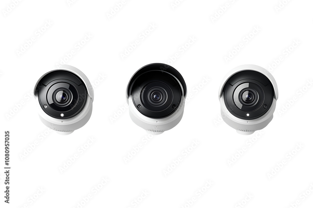 CCTV Cameras Isolated on Transparent Background CCTV Cameras Isolated on Transparent Background