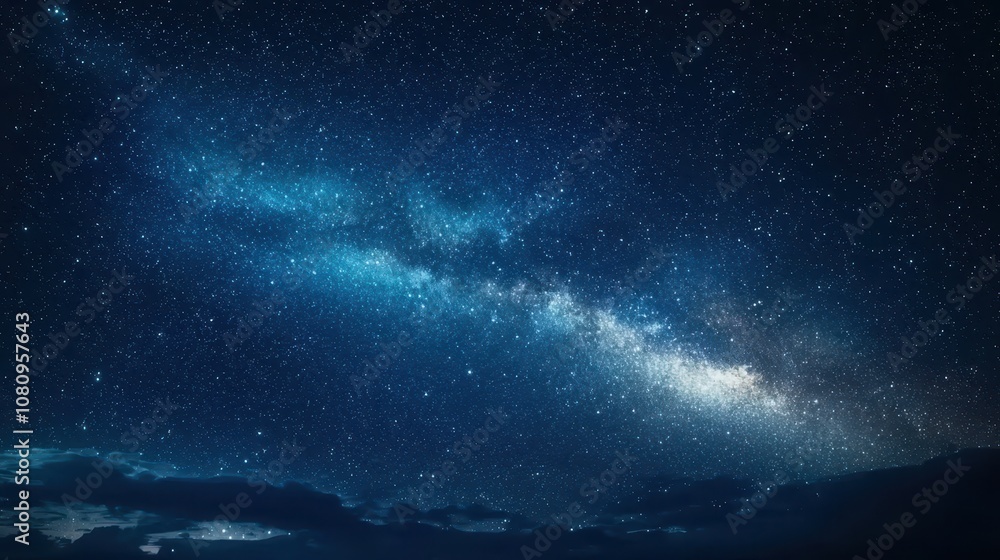 Night sky with stars and galaxy in outer space for a cosmic and expansive background. Night sky with stars and galaxy in outer space for a cosmic and expansive background.