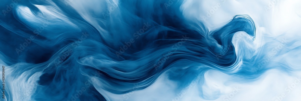 Obraz premium Abstract Blue Swirling Paint Texture Background