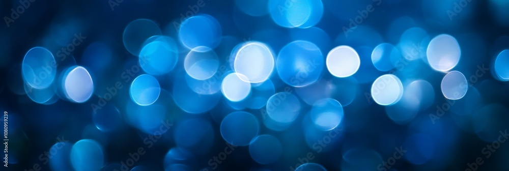 Abstract Blue Bokeh Background: Circular Lights and Blur Abstract Blue Bokeh Background: Circular Lights and Blur
