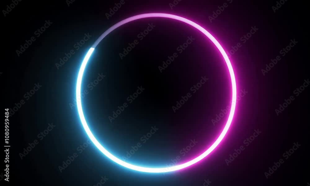 Neon Circle Abstract Background Neon Circle Abstract Background