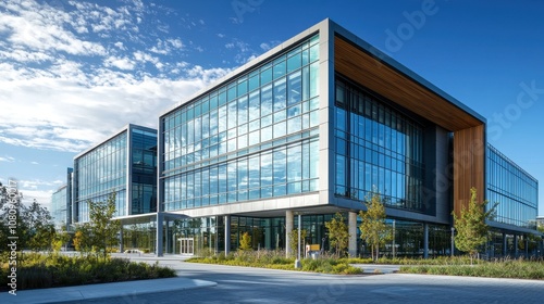 Wallpaper Mural Office building exterior with a modern architectural design. Torontodigital.ca