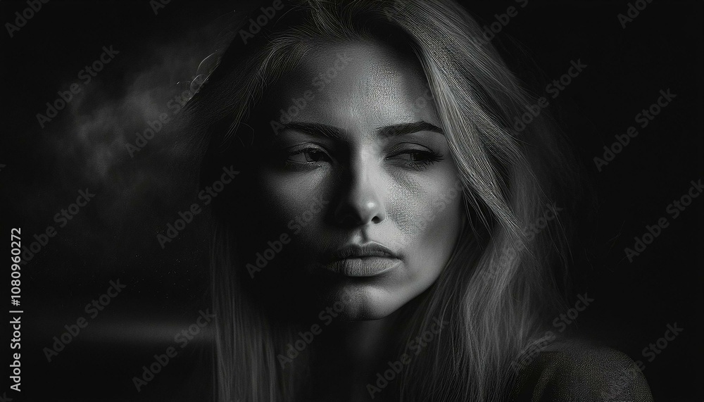 woman portrait dark black to red lipstick on lips woman portrait dark black to red lipstick on lips