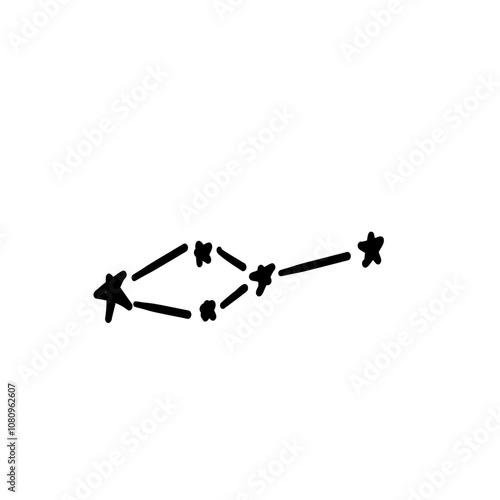 constellation name leo minor illustration on transparency background