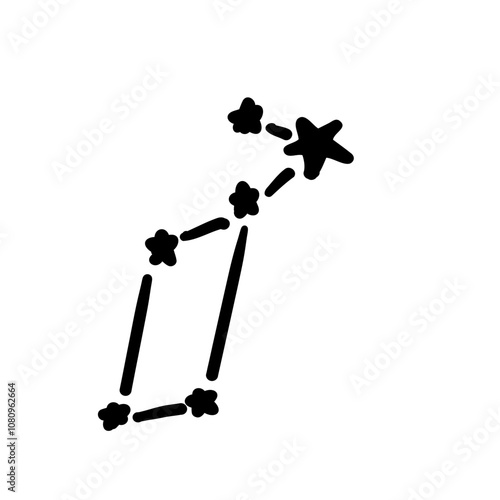 constellation name lyra illustration on transparency background
