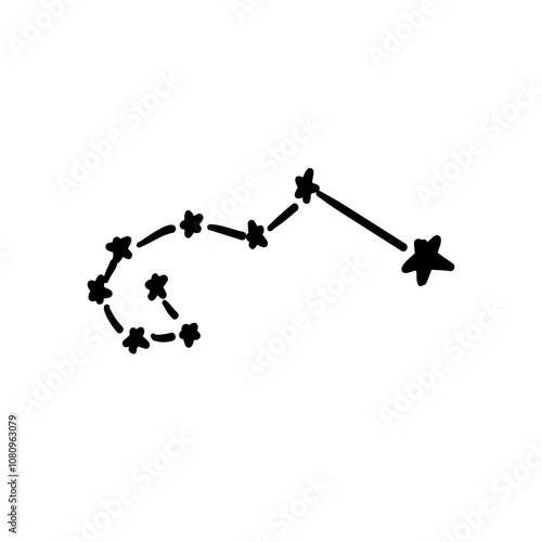 constellation name carina keel of the argo illustration on transparency background
