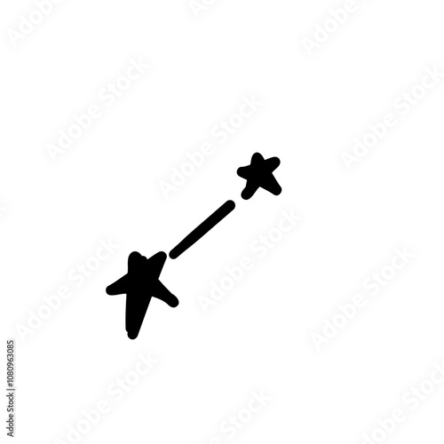 constellation name canes venatici hunting dog of bootes illustration on transparency background