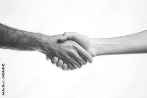 Man and woman handshake