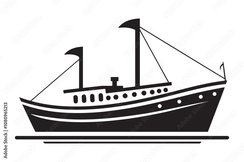 Cargo ship icon illustration vector Cargo ship icon illustration vector