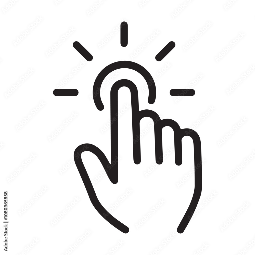 Touch screen icon outline vector Touch screen icon outline vector