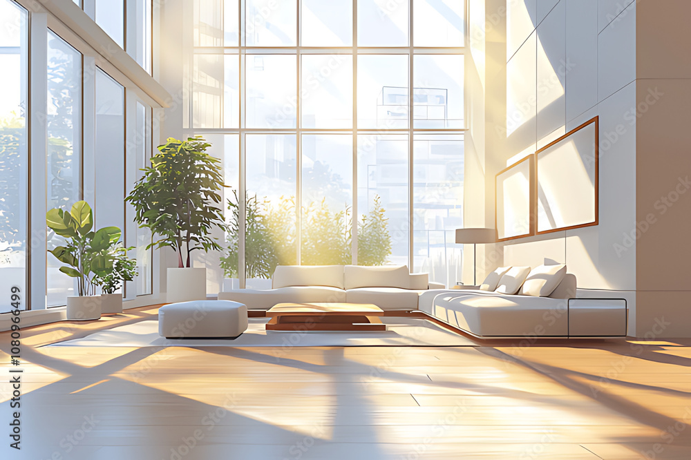 Fototapeta premium modern apartment room with window