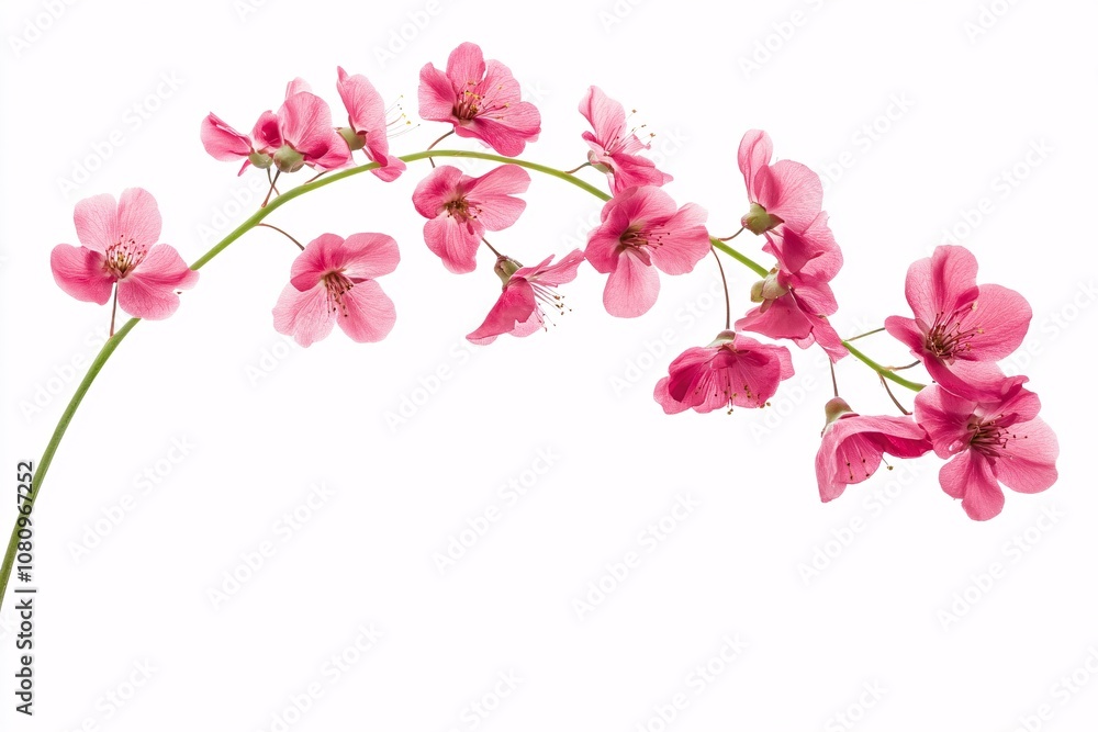 Delicate Pink Blossoms on a Branch: A Springtime Floral Image Delicate Pink Blossoms on a Branch: A Springtime Floral Image