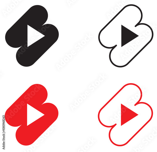 YouTube Shorts Icon - Video Creation Feature Symbol