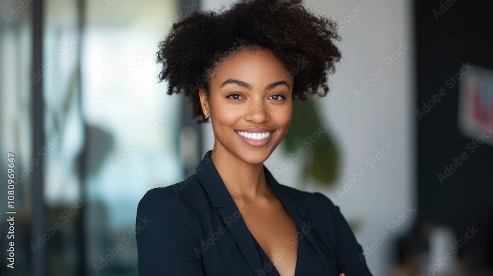Successful business woman looking confident and smiling, portraying empowerment and achievement. Successful business woman looking confident and smiling, portraying empowerment and achievement.