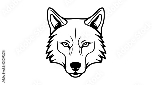 head of wolf simple illustration