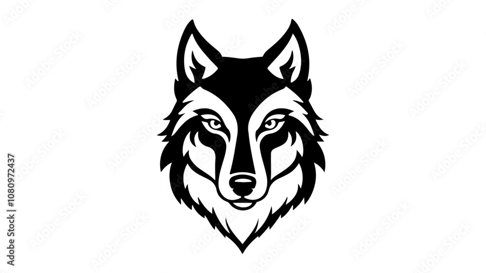 wolf head tattoo illustration in vector wolf head tattoo illustration in vector