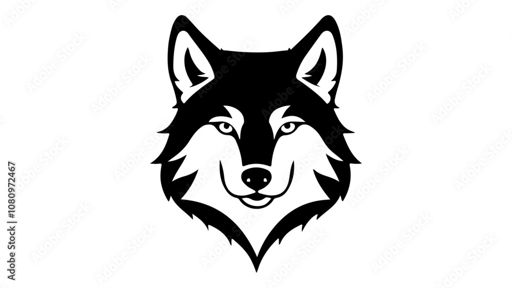wolf head vector shape illustration wolf head vector shape illustration