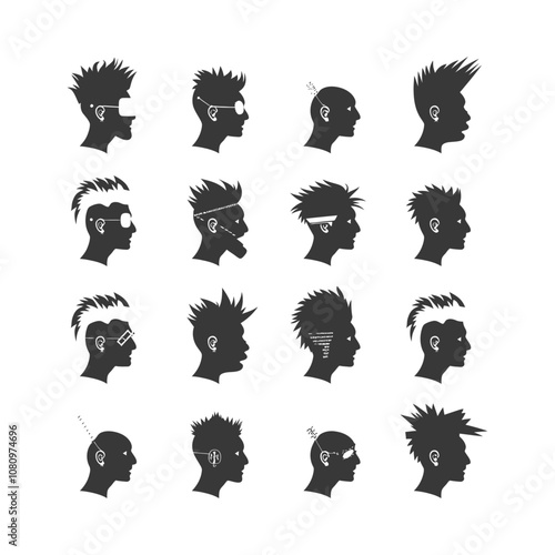 A Collection of 14 Unique Hairstyles in Silhouettes