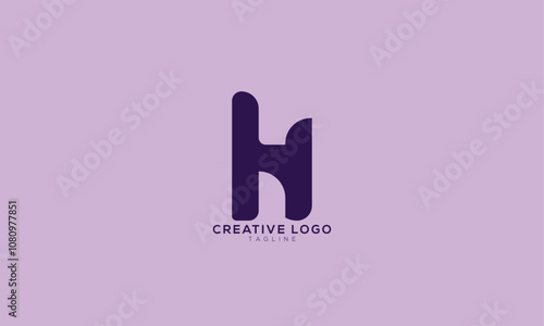 IH HI H Abstract initial monogram letter alphabet logo design