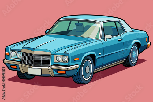 Classic Blue Coupe: A timeless icon of automotive design, this vintage coupe evokes a sense of nostalgia and effortless cool. Its sleek lines and vibrant blue paint shimmer with character.
