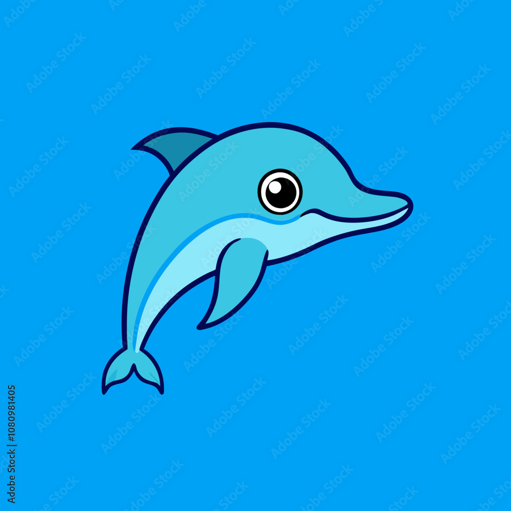 Fototapeta premium Dolphin vector illustration