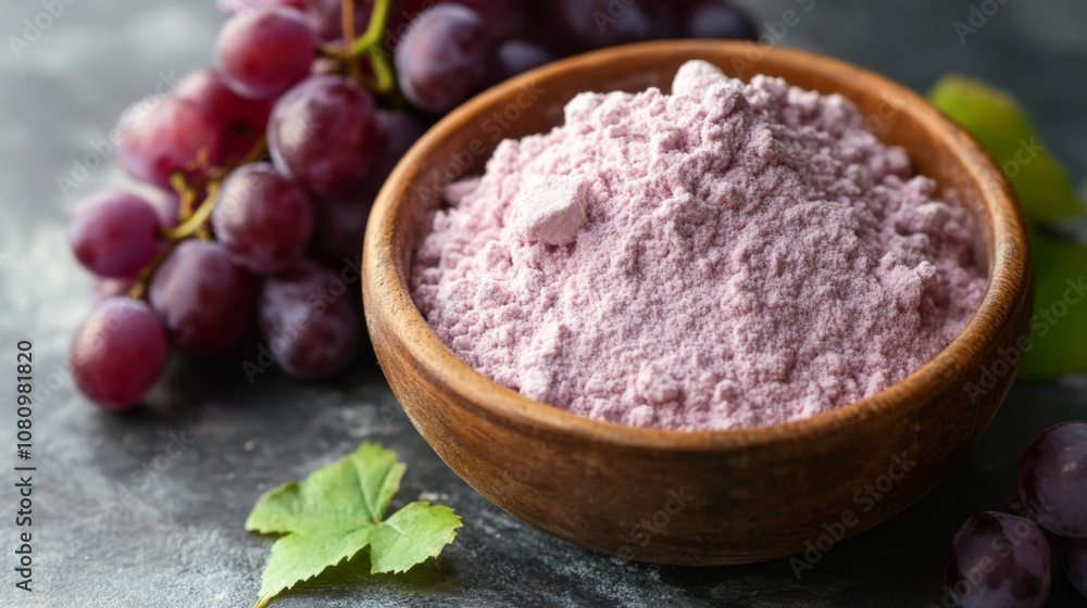 Grape Powder with Fresh Grapes - Natural Food Supplement Grape Powder with Fresh Grapes - Natural Food Supplement