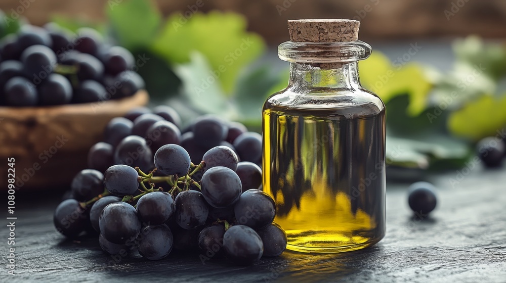 Grape Seed Oil with Fresh Grapes - Natural Beauty and Health Grape Seed Oil with Fresh Grapes - Natural Beauty and Health