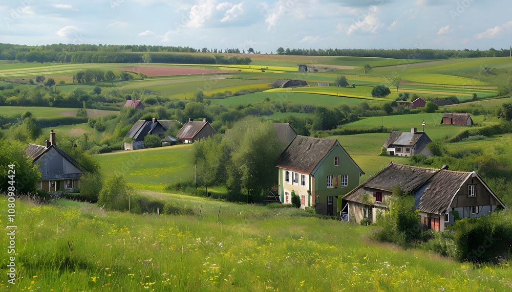 The Charming Rural Landscapes of the Gutland Region Characterized by Gently Rolling Hills and Fields The Charming Rural Landscapes of the Gutland Region Characterized by Gently Rolling Hills and Fields