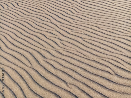 Ondas en la arena de la playa durante la bajamar