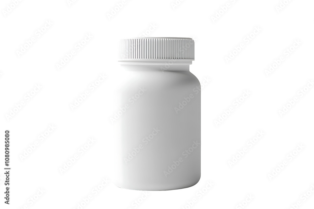 White Pill Bottle Mockup Isolated on transparent Background White Pill Bottle Mockup Isolated on transparent Background
