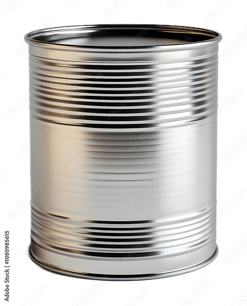 silver tin can isolated on white background silver tin can isolated on white background