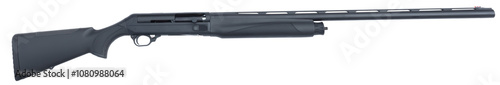Obraz na płótnie Isolated full length 12 gauge shotgun with a black polymer stock designed for waterfowl and bird hunting. w salonie