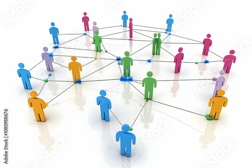 Connecting People Online: Social Network Digital Concept