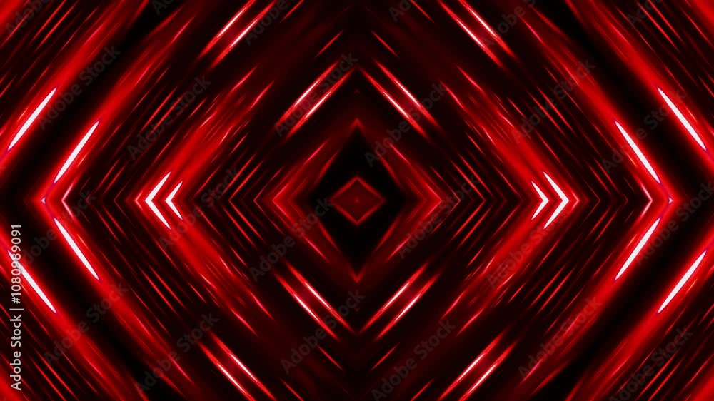 Dynamic red light patterns radiate energy for visual delight