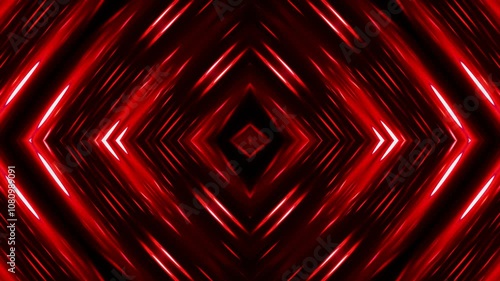 Dynamic red light patterns radiate energy for visual delight