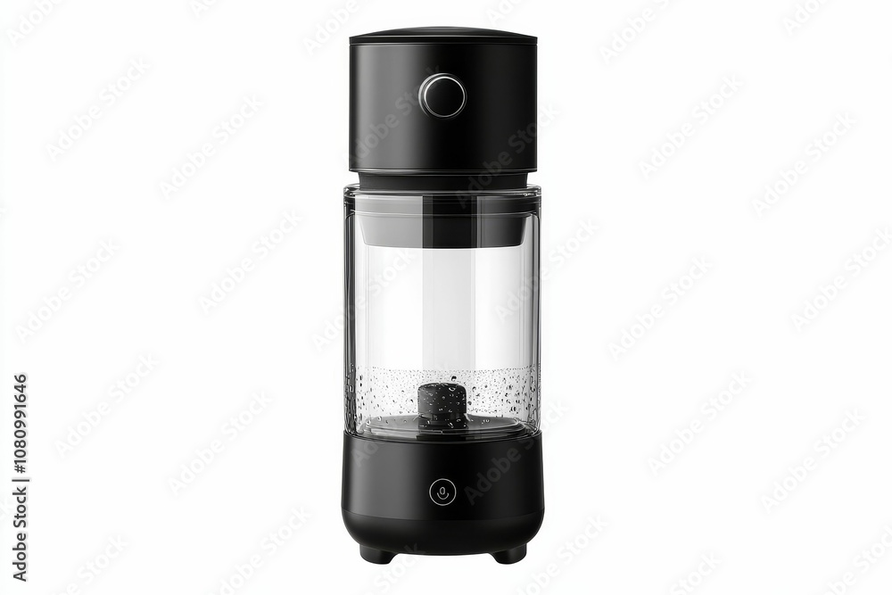 Black and glass electric blender. Black and glass electric blender.