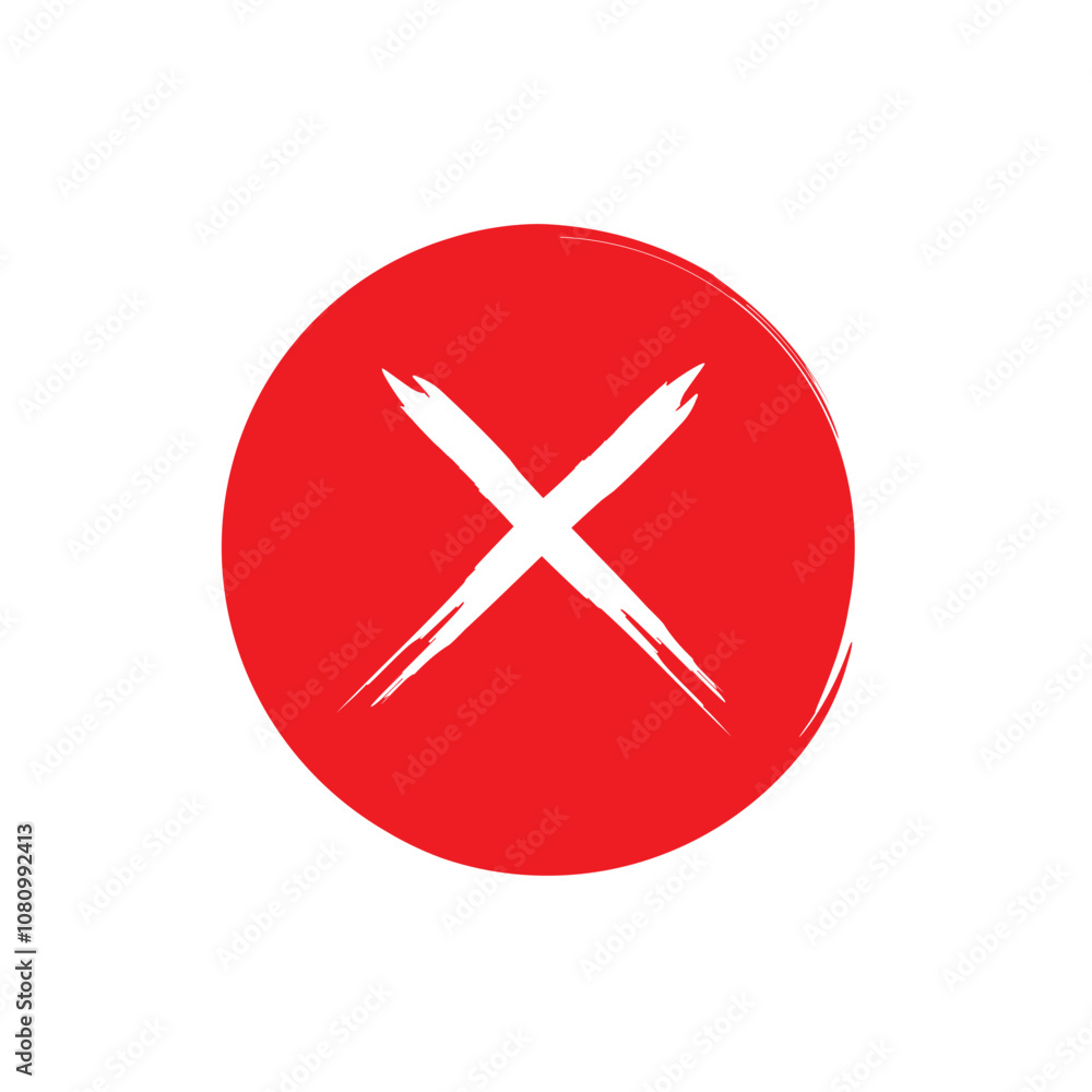 X mark png icon sticker, flat graphic on white background X mark png icon sticker, flat graphic on white background