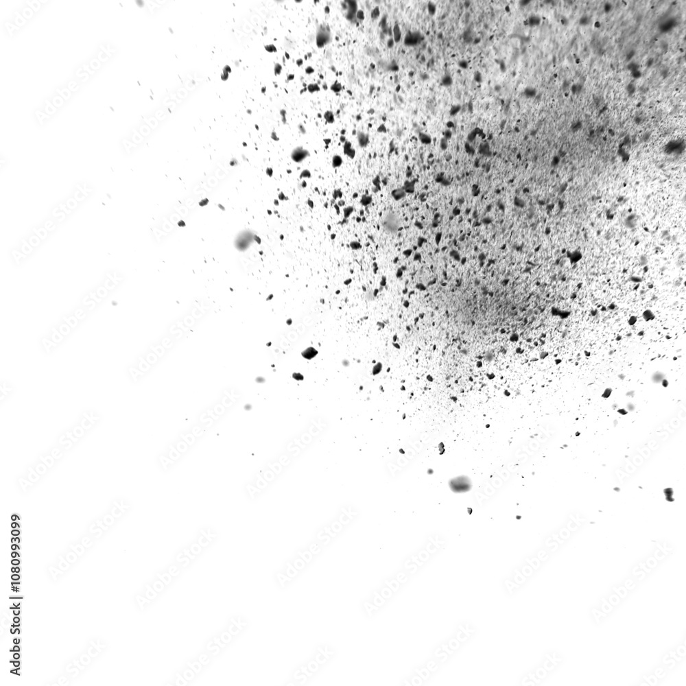 Obraz premium Ilustração efeito explosão, fragmentos explosivos. Arte para banner, cartaz, flyer, cartão. Fundo de tela, proteção de tela. 