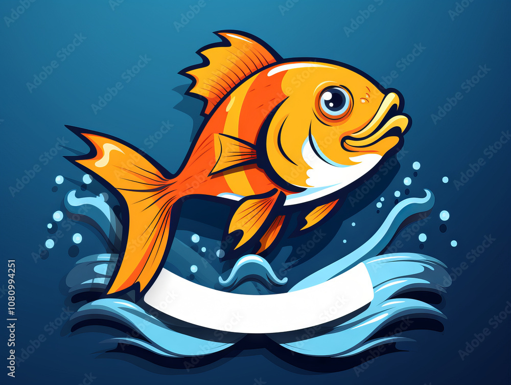 Fish logo or mascot for farm Fish logo or mascot for farm