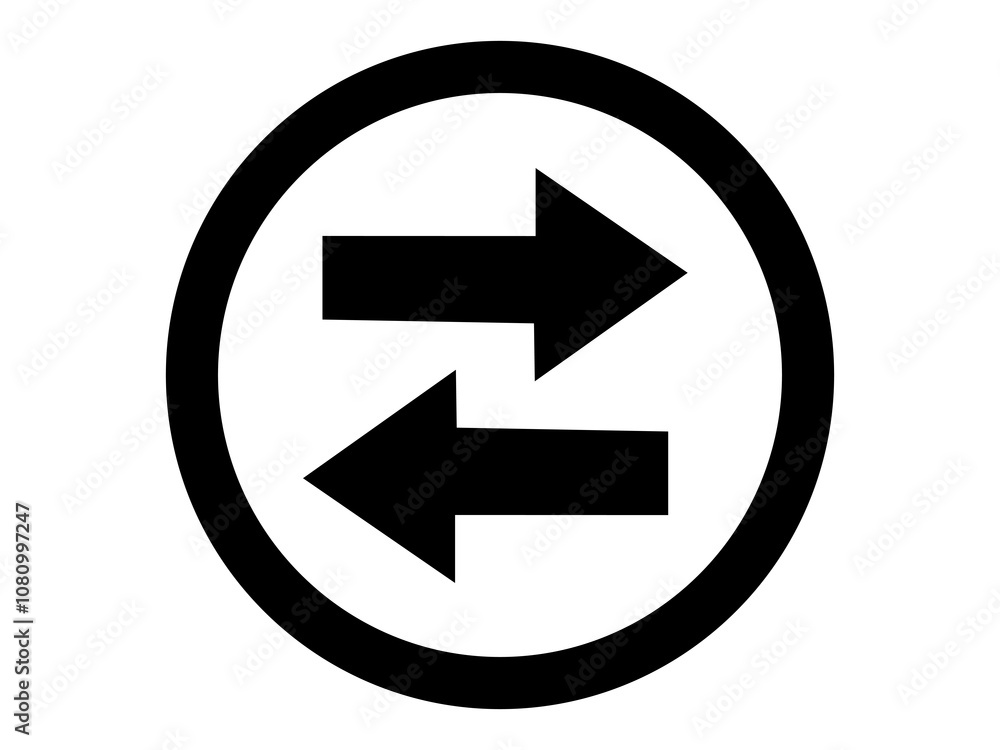 left right arrow with circle left right arrow with circle