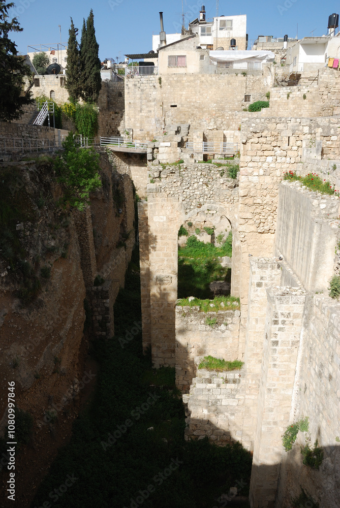 Estanque de Betesda en la ciudad antigua de Jerusalén, Israel