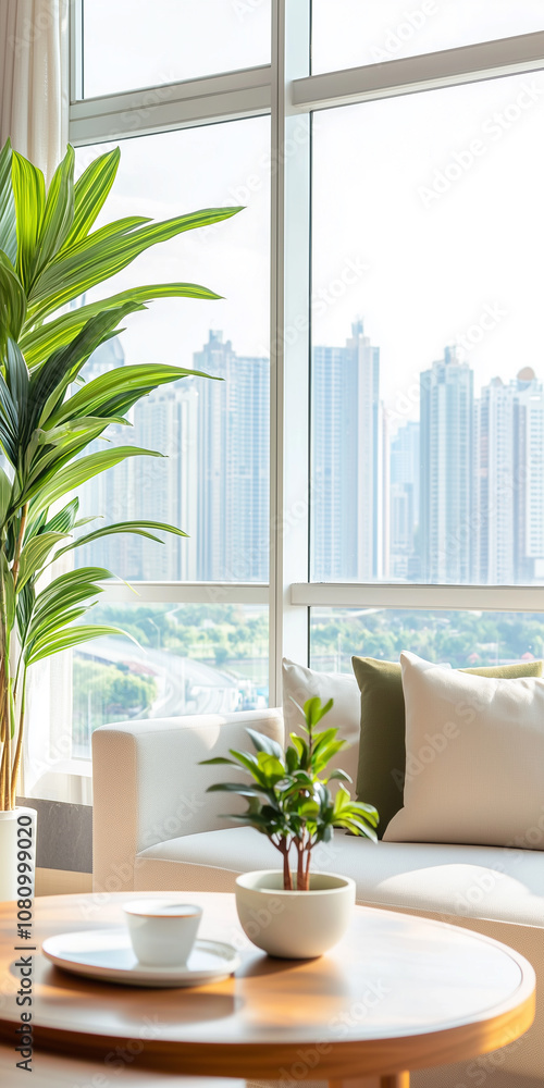 Bright and Airy Luxurious Apartment With Modern Furnishings and a Stunning City Skyline View