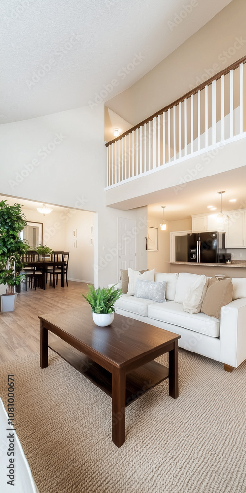 Bright and Inviting Living Room Staged for an Open House Showcasing Comfort and Style in a Welcoming Atmosphere