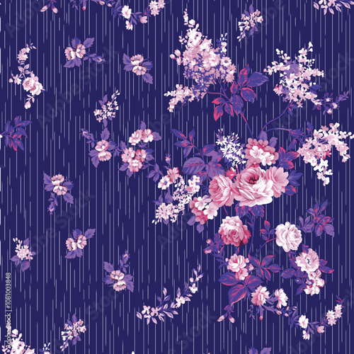 Textile and digital seamless pattern