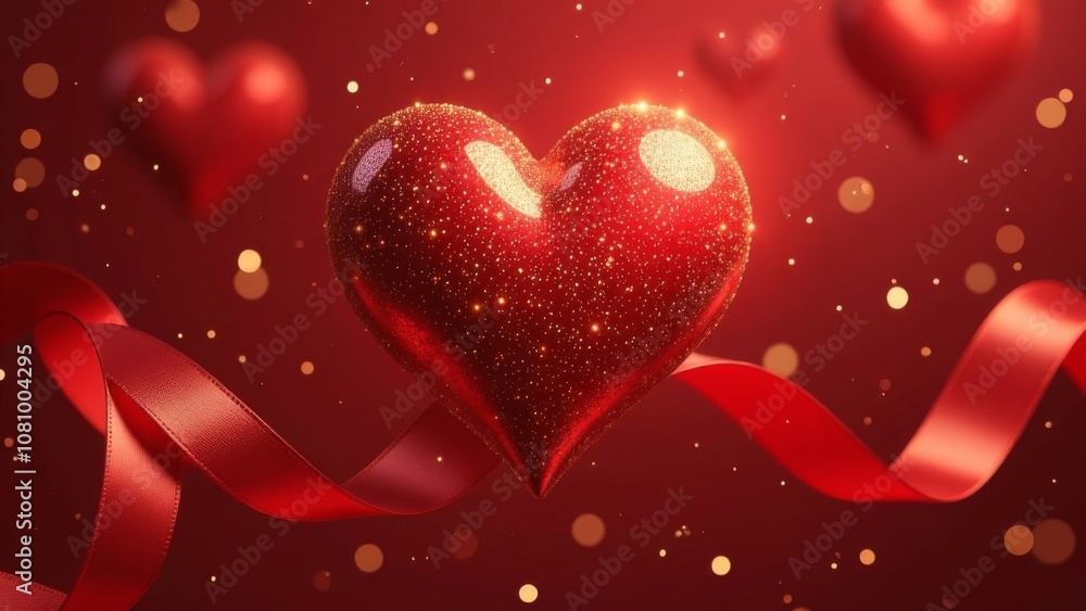 Balloon heart. Set of shiny red balloons Balloon heart. Set of shiny red balloons