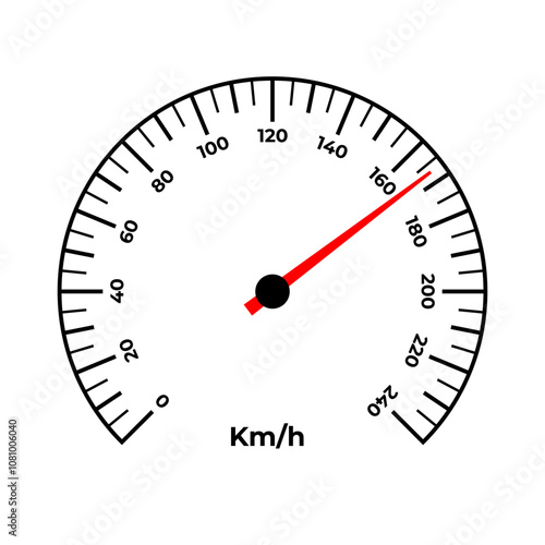 car speedometer icon. vector vehicle dashboard
