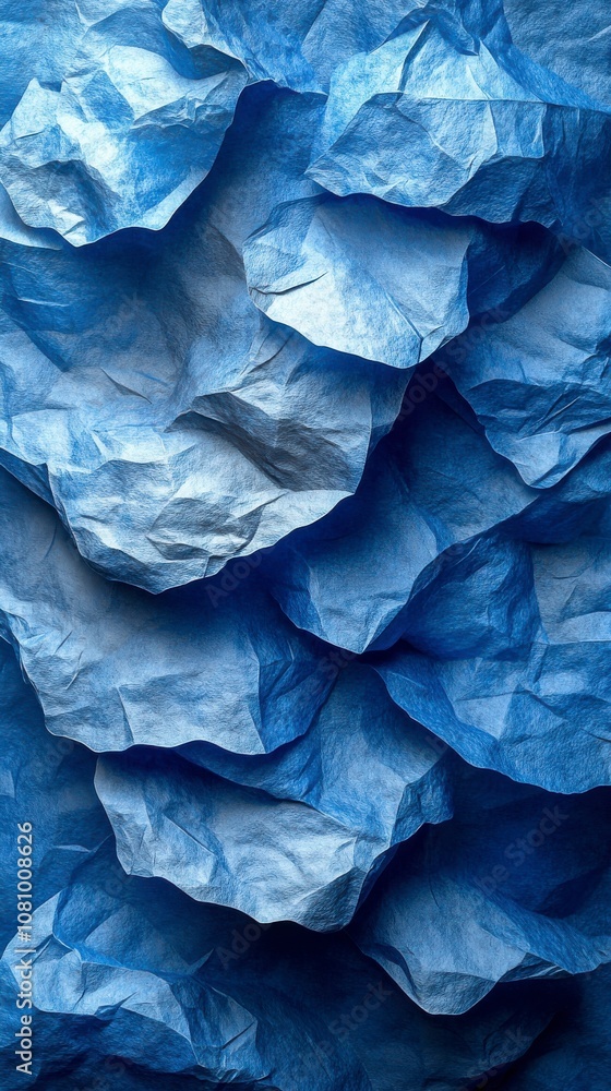 Stunning Blue Paper Texture: A Masterpiece of Intricate Crumpled Paperwork Stunning Blue Paper Texture: A Masterpiece of Intricate Crumpled Paperwork