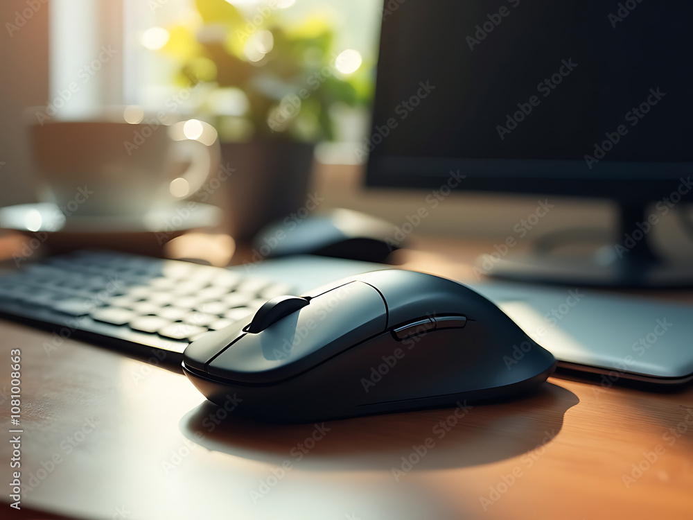 High-Quality Stock Photo of a Computer Mouse on a Table High-Quality Stock Photo of a Computer Mouse on a Table