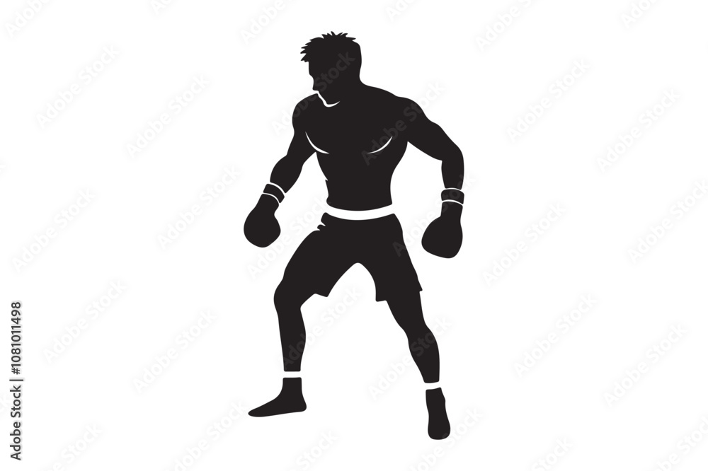 Boxing silhouette vector bundle illustration, Boxing silhouette Boxing silhouette vector bundle illustration, Boxing silhouette
