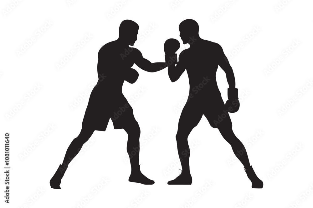 Boxing silhouette vector bundle illustration, Boxing silhouette Boxing silhouette vector bundle illustration, Boxing silhouette